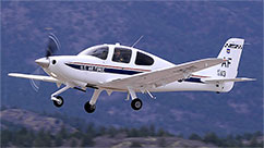 Image of a T-53 in flight